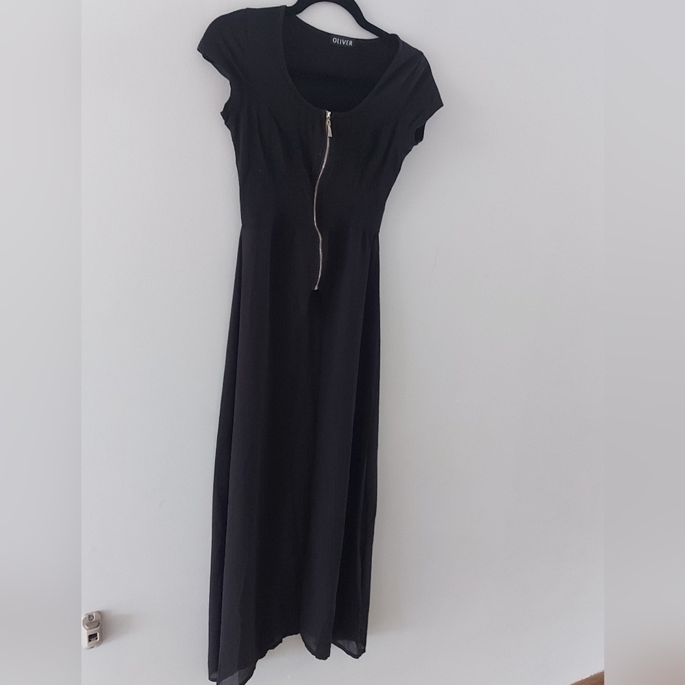 TUNIC Black top with sheer bottom, bathing suit cover up